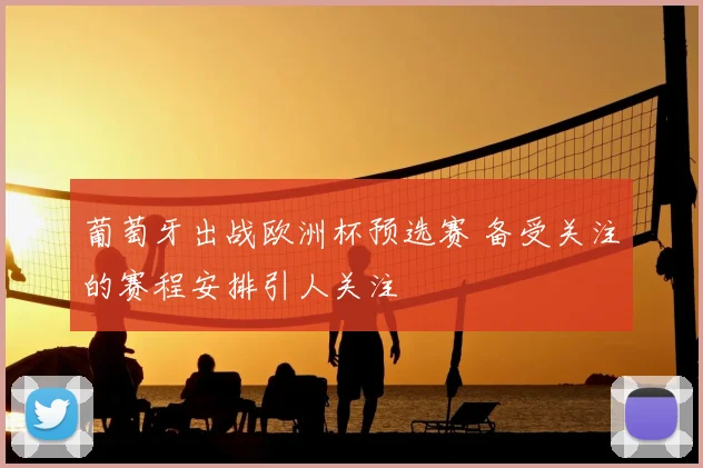 葡萄牙出战欧洲杯预选赛 备受关注的赛程安排引人关注